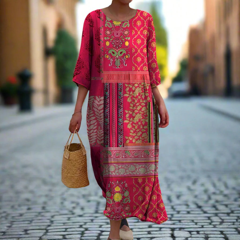 Aeline | Flowy Ethnic Dress