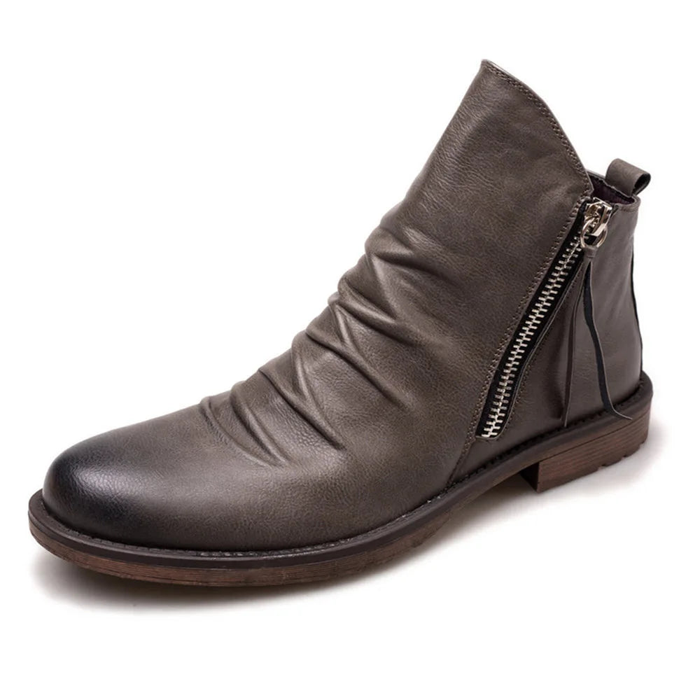 Lorenzo Cavallino Leather Chelsea Boots