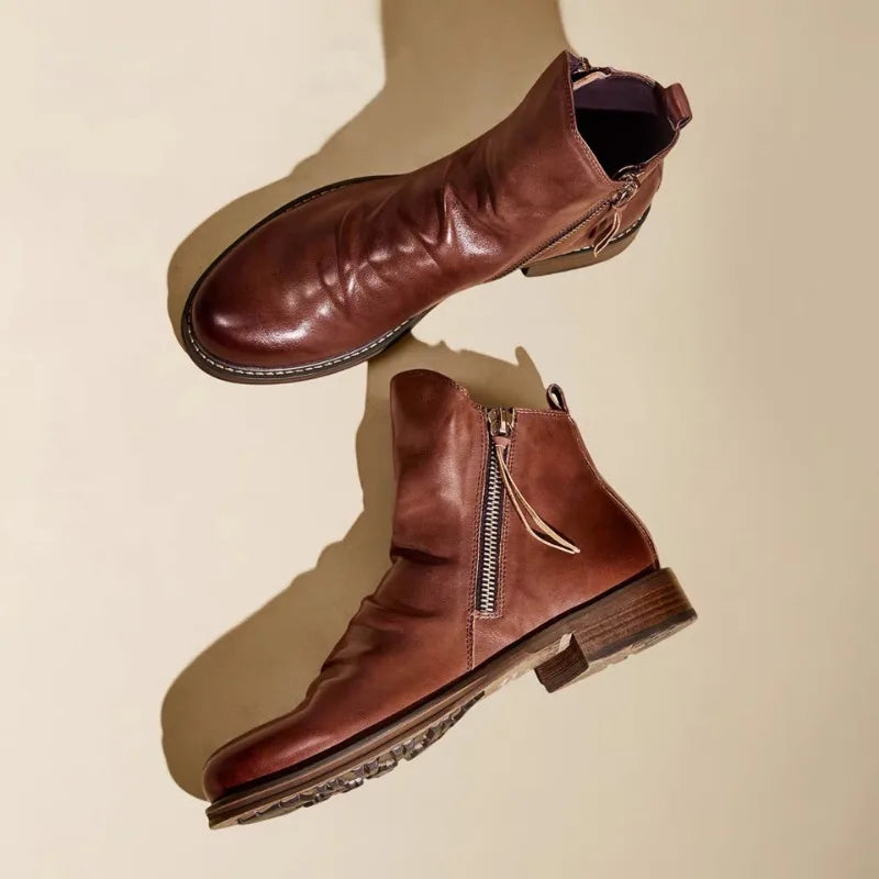 Lorenzo Cavallino Leather Chelsea Boots