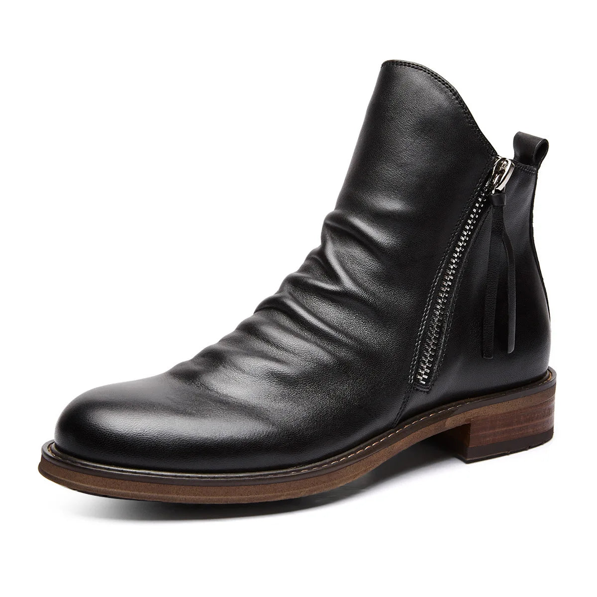 Lorenzo Cavallino Leather Chelsea Boots