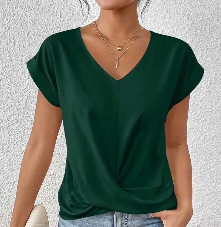 Stella | Tummy tucking V-neck top