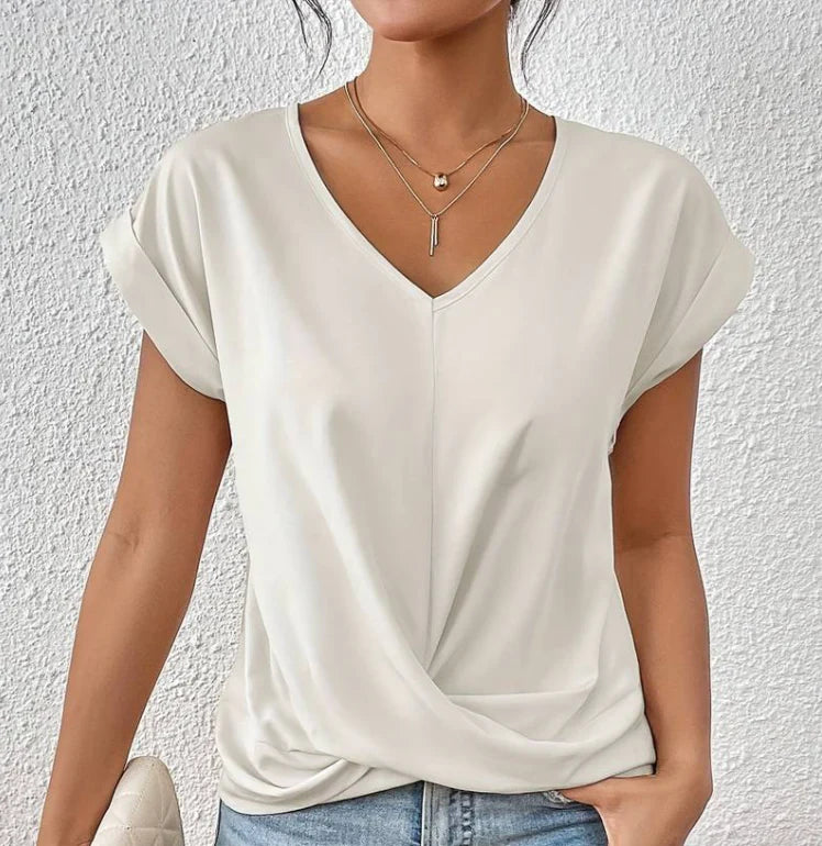 Stella | Tummy tucking V-neck top