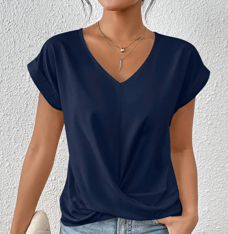 Stella | Tummy tucking V-neck top