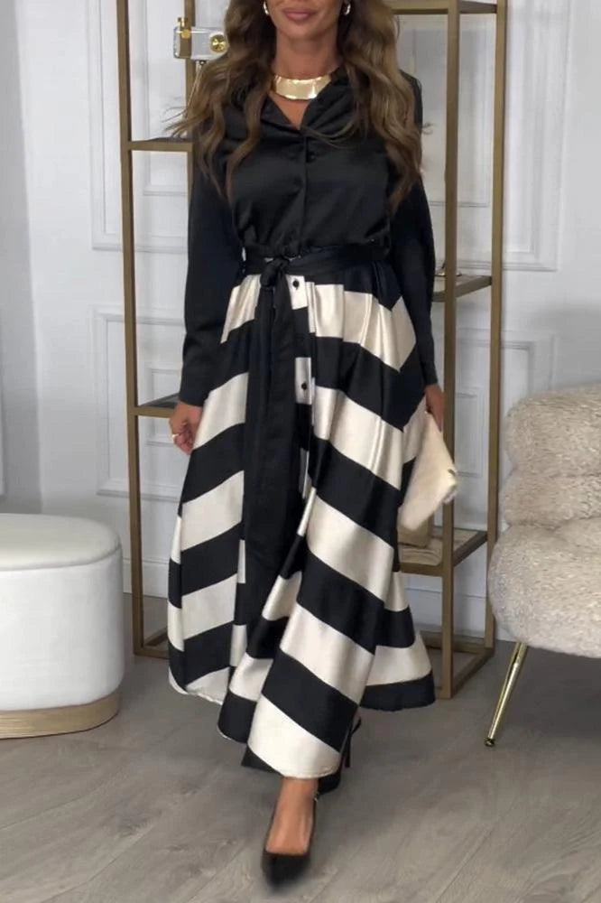 Vienna |  Striped Maxi Dress