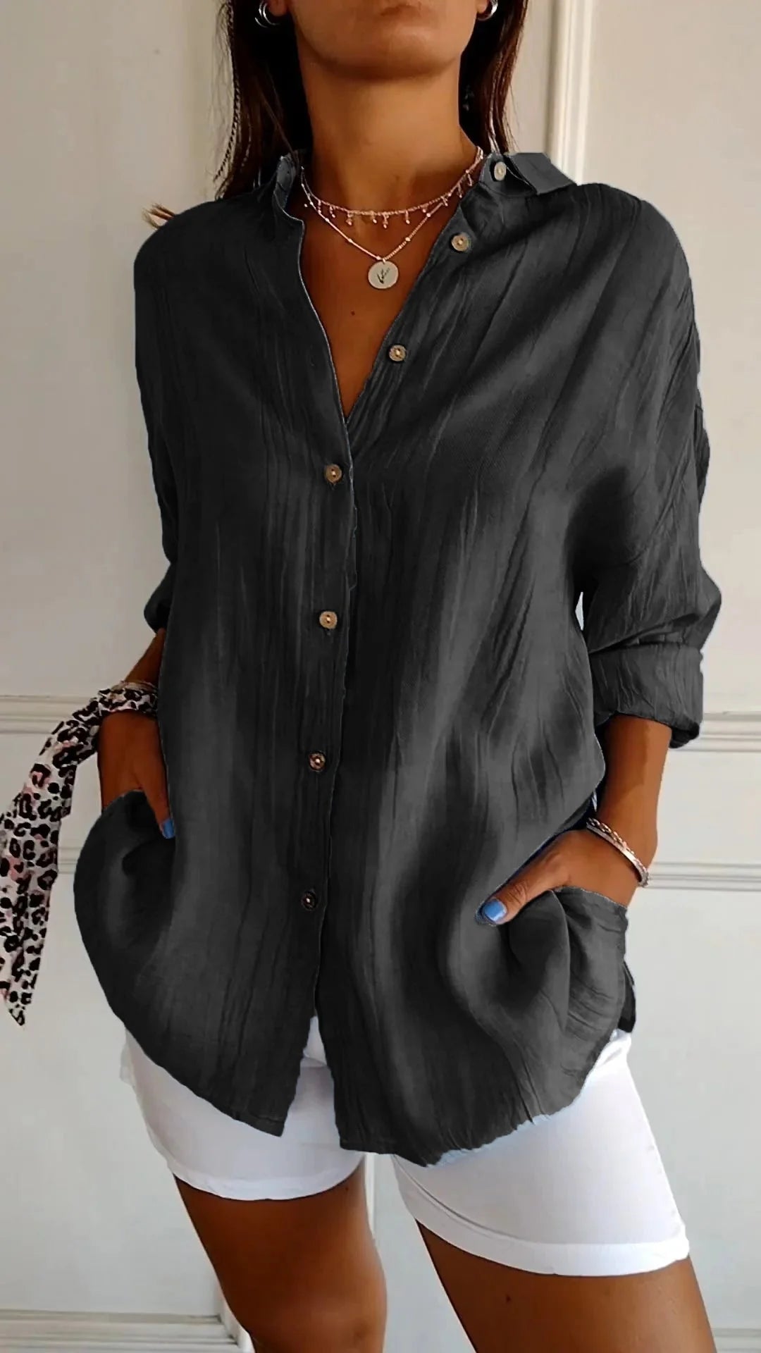 Sasha | Elegant shirt with Tummy Coverage