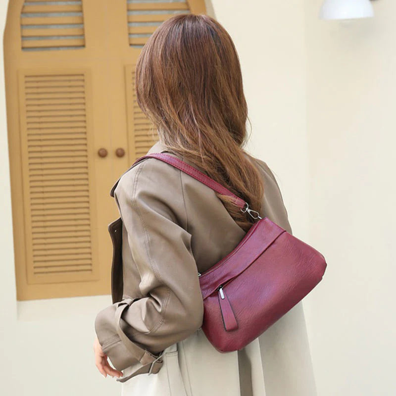 Francesca | Classic Leather Crossbody Bag