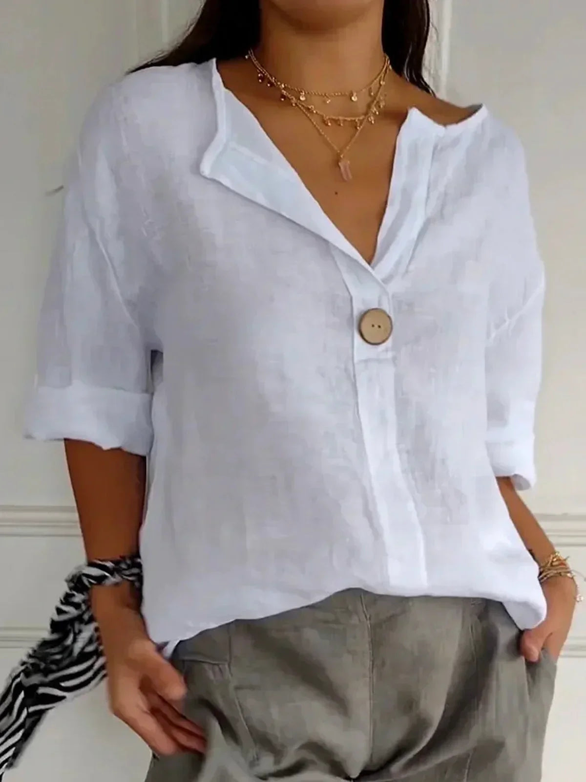 Livia | Casual V-Neck Blouse